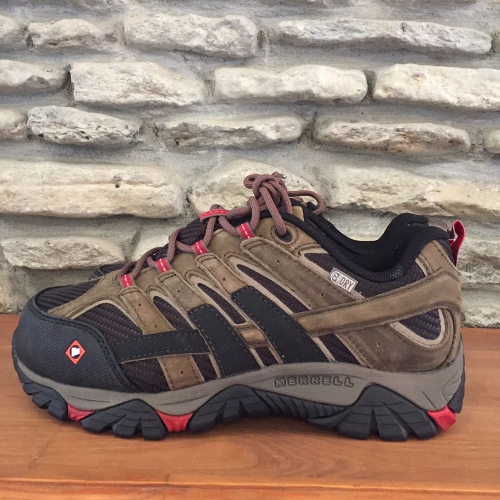Merrell Women's Moab 2 Vent Size 8.5 Boulder Brown Waterproof CT Work Shoes NEW